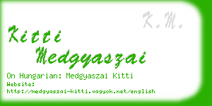 kitti medgyaszai business card